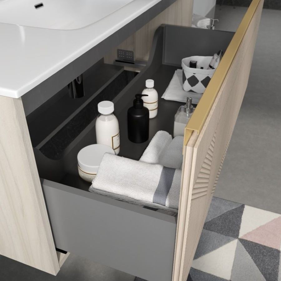 COJUNTO MUEBLE DE BAÑO CON  LAVABO SOBRE ENCIMERA TAPA DE... 2